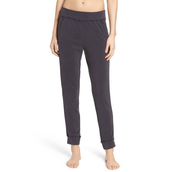 Free People Movement Back Into It Drawstring Lounge Jogger Dark Grey/Black Sz L - Picture 2 of 16